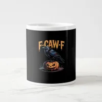 F-Caw-F Halloween Raven Jack-O-Lantern Spooky Seas Giant Coffee Mug