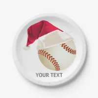 baseball christmas paper plates