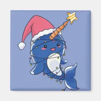 Christmas Narwhale Magnet
