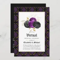 Floral Gothic Online Virtual Wedding Invitation