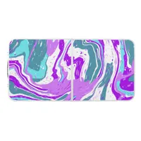 Purple, Teal, Turquoise Marble Fluid Art   Beer Pong Table