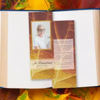 Shades of Autumn Funeral Memorial Prayer Card Bookmarks