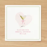 Dirty Martini Coquette Bow Trendy Bridal Shower Napkins