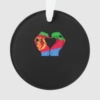 Hands Heart With Eritrean Flag Ornament