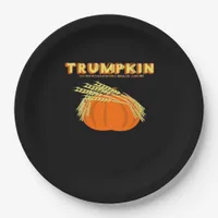 Halloween Trumpkin Donald Funny Pumpkin Make Hallo Paper Plates