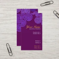 Celtic Purple Swirl Business Card