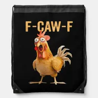 Gothic Funny Humor Crow F Caw F Style Drawstring Bag