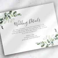 BUDGET Wedding Details Eucalyptus Enclosure Card