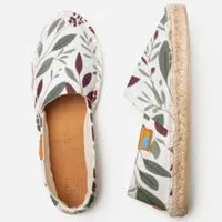 Elegant Botanical Leaves Pretty  Espadrilles