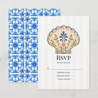 Amalfi Coast Mediterranean Italian Wedding RSVP Card