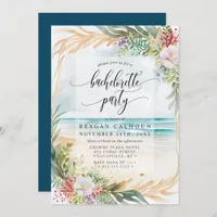 Watercolor Beach Bachelorette Party Invitation