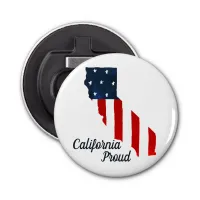 California Proud Patriotic Watercolor USA Flag Bottle Opener