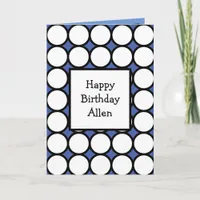 Modern Abstract Personalized Happy Birthday Card
