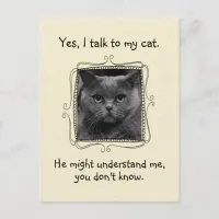 I Talk to My Cat | Funny Customizable