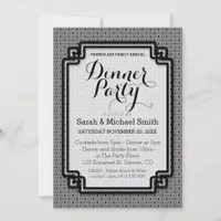 Azika S1 Black+White Dinner Party Invitation