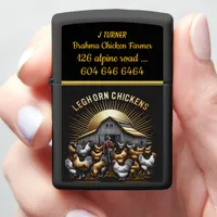 Leghorn Farmers With Flock at Dawn Zippo Lighter