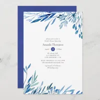 Watercolor Eucalyptus Geometric Bridal Shower Invitation