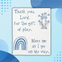 Christian Prayer for kids Blue |