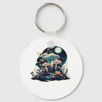 Cottagecore And Aesthetic Goblincore Mushroom Fair Keychain