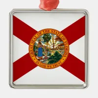 Florida State Flag Metal Ornament