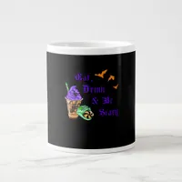 Eat Drink And Be Scary Halloween Minimal Clean Giant Coffee Mug