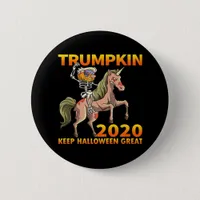 Trumpkin Keep Halloween Great Pumpkin   Button