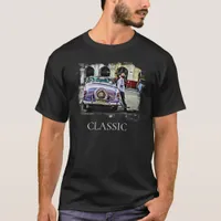 ~* Retro Classic Vintage Antique Leaning Man Car T-Shirt