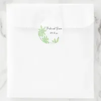 Green Daisies Wedding Envelope Seals