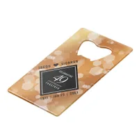 Elegant 49th Copper Wedding Anniversary Credit Card Bottle Opener