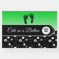 Cute as a Button Baby Shower Keepsake Guestbook