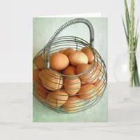 Basket Full of Brown Eggs Card