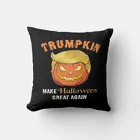 Halloween Trumpkin - Make Halloween Great Again  Throw Pillow