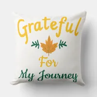 Grateful for My Journey Customizable  Throw Pillow