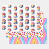 Rainbow Happy Birthday Wrapping Paper Sheets