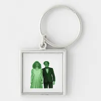 Till Death Do Us Part Classic Retro Design Keychain
