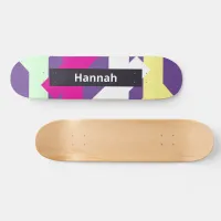 Personalized Colorful Modern Contemporary Abstract Skateboard