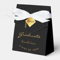 Graduation party graduate black gold 2025 favor boxes