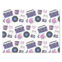 Retro 1980's Era Music Birthday Tissue Paper