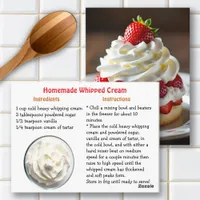 Recipe Card for Homemade Whipped Cream