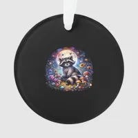 Whimsigoth Raccoon By Moonlight, Cute Colorful Fan Ornament