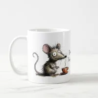 Drink Coffee. Avoid Humans. Scruffy Mouse Funny Coffee Mug