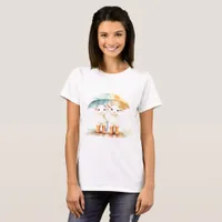 Two Baby Goats on a Rainy Day T-Shirt