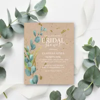 BUDGET Rustic Eucalyptus Kraft Bridal Shower 