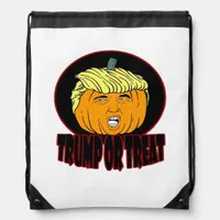 Trumpkin Or Treat Halloween Trumpkin Trick Or Trea Drawstring Bag