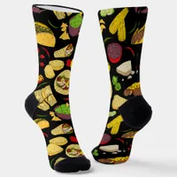 Mexican Cuisine Food Patterned Chef Socks