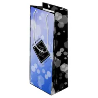 Elegant 65th Blue Sapphire Wedding Anniversary Wine Gift Bag