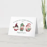 Cute Gnomes Custom Christmas Holiday Card