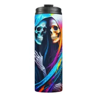 Skeletons Wrapped in a Rainbow Thermal Tumbler