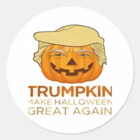 Trumpkin Halloween Funny Classic Classic Round Sticker