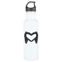 Skeleton Hands Forming A Heart  Stainless Steel Water Bottle